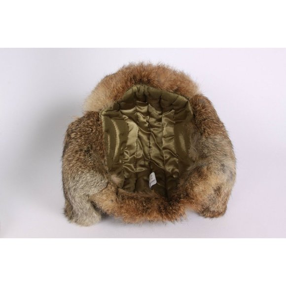 GSX Rustic Army Green Rabbit Ear Flap Snap Winter Hat Size M / L - Picture 4 of 5